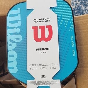 Wilson Fierce Team Pickleball Paddle Teal and Black